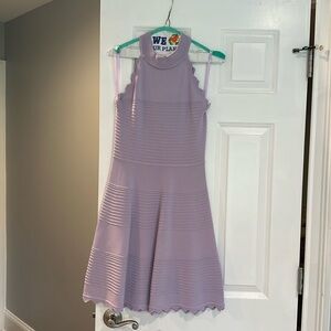 Eliza J Purple Scalloped Dress